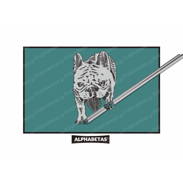 【D6.FRENCHIE】アルファベータスオリジナルデジタルアート　デジタルイラスト　額装込み　