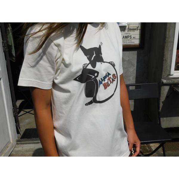 【T05.HELMET TEETH】オリジナルデザインTシャツ　フレブル　ペット　おそろい　アルファ...