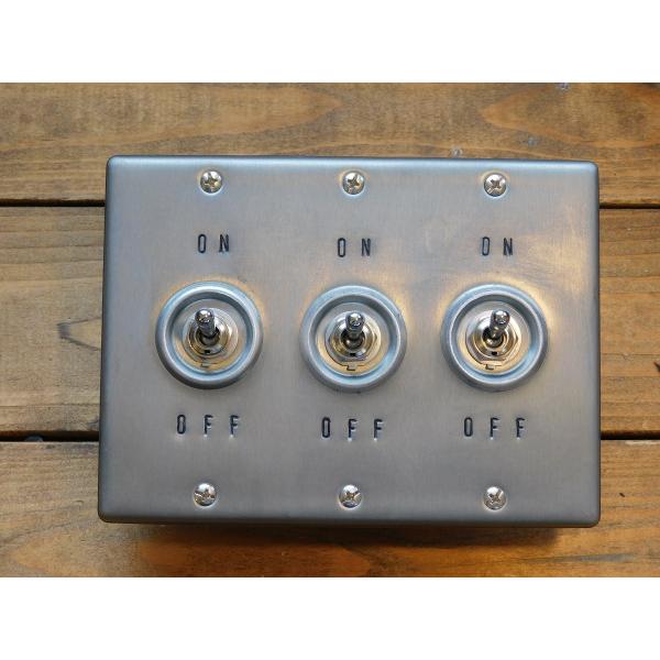 トグルスイッチプレート　WHEEL PRESS＆STAMP　ホイールプレス＆スタンプ　3個用　インダ...