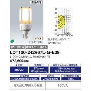 岩崎電気 LDT100-242V28N-G/H100 (LDT100242V28NGH100) LEDランプ LED