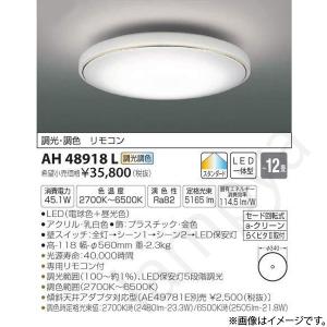LEDシーリングライト AH48918L（AH 48918L）〜12畳用 コイズミ照明｜lampya