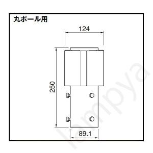 東芝ライテック TOSHIBA 丸ポール用アーム JAT-2501 2灯用/シルバー【JAT2501】｜lampya