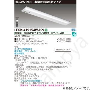 LEKRJ419254WLS9（LEERJ-41903-LS9+LEEM-40253W-01）LEKRJ419254W-LS9 LED非常灯 非常用照明器具 セット 東芝ライテック｜lampya