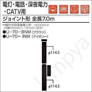 内田鍛工 UTK 全関型ポール（仮設・常設用 内部配線）US-2号 6.3m