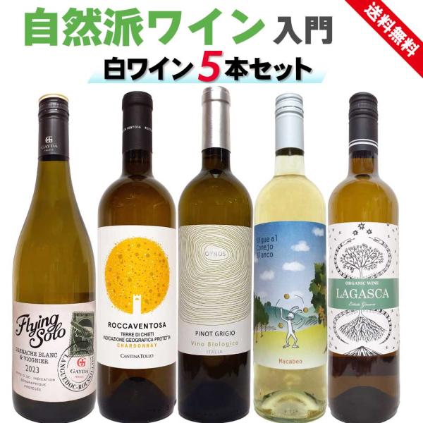 自然派ワイン入門セット 白ワイン５本セット フランス イタリア スペイン ナチュラルワイン