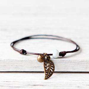 セラミック ビーズ&リーフバングルの詳細画像3