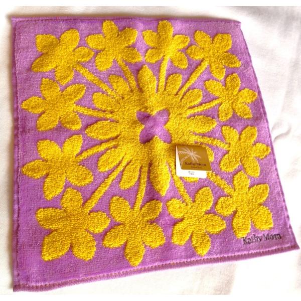 キャッシーマム　ハンドタオル　ハワイアンキルト柄　タオルハンカチ　プレゼントにも！