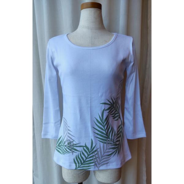 七分袖ストレッチTシャツ　フラのレッスンにも