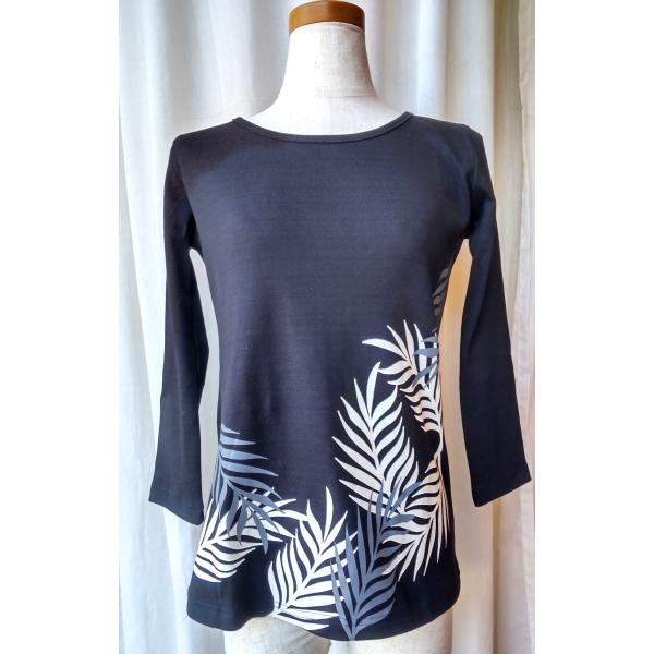 七分袖ストレッチTシャツ　フラのレッスンにも