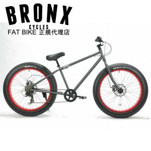 自転車 BRONX 26BRONX-DD マットグレー×レッドリム 7段変速