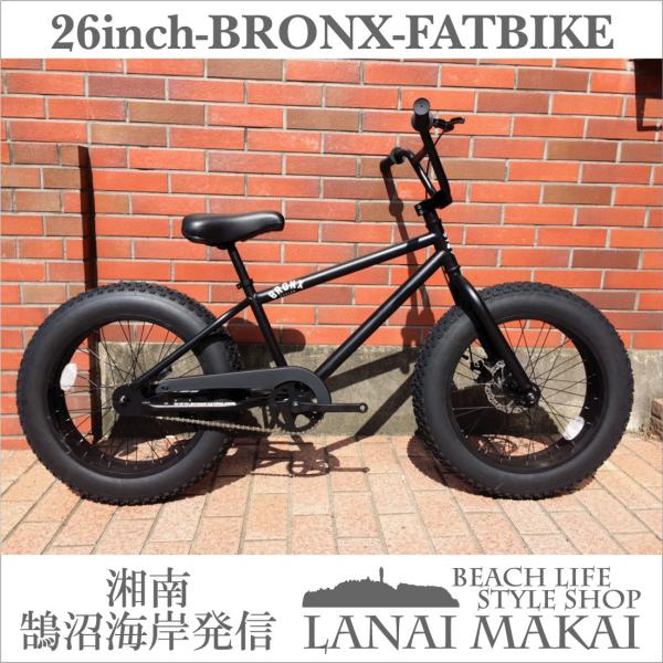 自転車 20BRONX マットブラック×ブラックリム シングルスピード ブロンクス ファットバイク ...