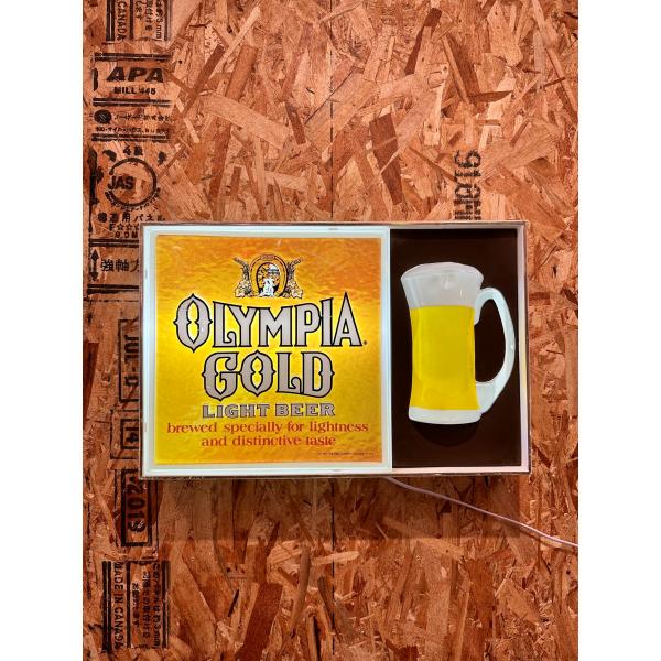 Olympia Gold Light Beer ヴィンテージ ウォール ランプサイン アメリカ雑貨 ...