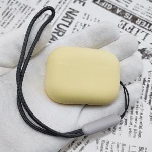 AirPods Pro 2 ストラップ付シリコンケース [11]ライトイエロー