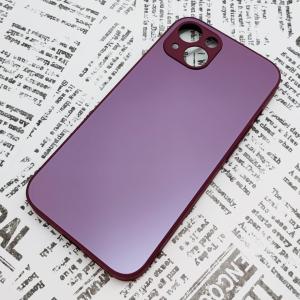 iPhone 13 ガラス背面シリコンケース [21]パープル