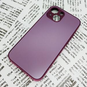 iPhone 13mini ガラス背面シリコンケース [21]パープル
