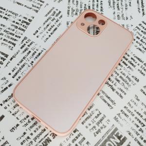 iPhone 13mini ガラス背面シリコンケース [29]ピンク