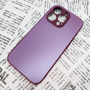 iPhone 14Pro ガラス背面シリコンケース [21]パープル