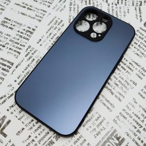 iPhone 14Pro ガラス背面シリコンケース [22]ブラック