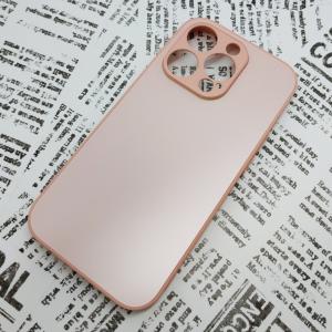 iPhone 14Pro ガラス背面シリコンケース [29]ピンク