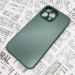 iPhone 14ProMax ガラス背面シリコンケース [28]グリーン
