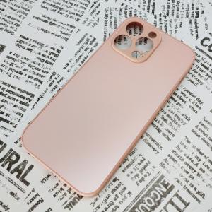 iPhone 14ProMax ガラス背面シリコンケース [29]ピンク
