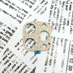 iPhone 14ProMax カメラカバー キラキラゴールド