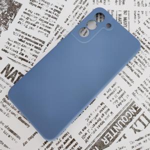 Galaxy S22+ [プラス] シリコンケース [3] アッシュブルー