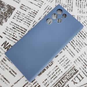 Galaxy S22 Ultra シリコンケース [3] アッシュブルー