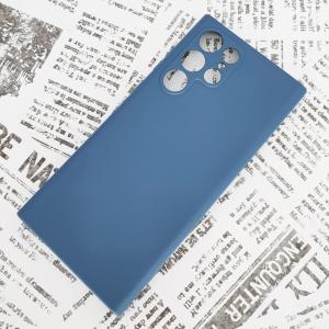 Galaxy S22 Ultra シリコンケース [6] ネイビーブルー
