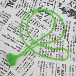 AirPods用 シリコンネックストラップ 2個セット [03] ライトグリーン
