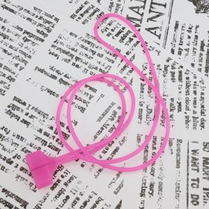 AirPods用 シリコンネックストラップ 2個セット [08] ローズピンク