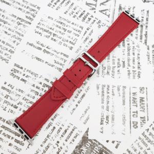 AppleWatch 38/40/41 レザーバンド [4] レッド