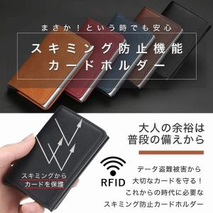 スライド式カードケース メンズ レディース R...の詳細画像1