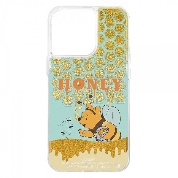 iPhone 13 Pro ディズニー ラメグリッターケース HONEY