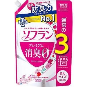 【まとめ買い】【大容量】ソフラン プレミアム消臭 フローラルアロマの香り 柔軟剤 詰め替え 特大1260ml 3個セット