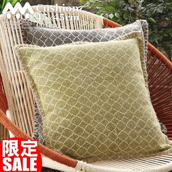 クッション おしゃれ 45×45cm角 正方形 イエロー CU145YL 爆買