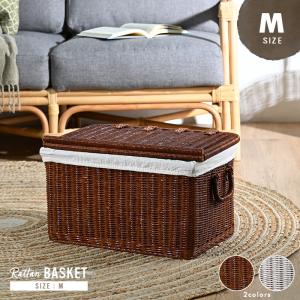 収納ボックス おしゃれ 籐バスケット キャスター 内布付き GK513LHR
