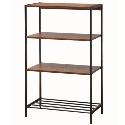 セレクト家具 ラック 4段 収納 ウォールナット 木製 スチール ビンテージ 北欧 カフェ anth...