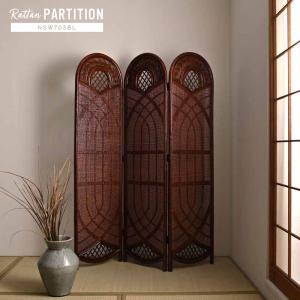 【再度出品】⭐︎アジアン⭐︎衝立⭐︎木製彫刻⭐︎パーティション⭐︎ パーテーション 衝立 3連 パームリーフ柄 ホワイト H170cm 木製 彫刻