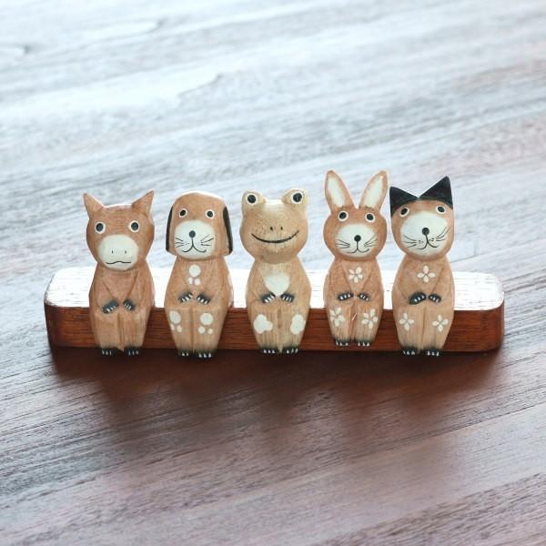 アジアン雑貨 バリ オブジェ　置物 インテリア おしゃれ 木製 アクビィ Z070502N 爆買