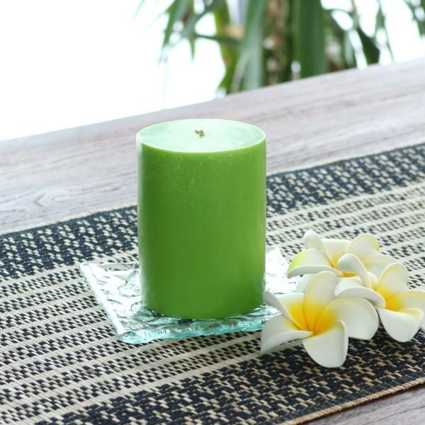 アジアン雑貨 バリ 癒しのアロマキャンドル　グリーン×ロータス　Z300201N 爆買