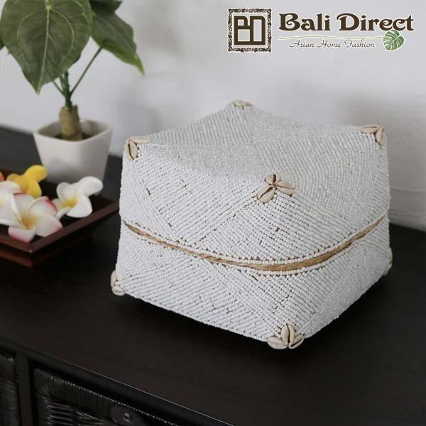 アウトレット かご 収納 バスケット ビーズ バンブー  ソカシ ホワイト Lサイズ Z920419...