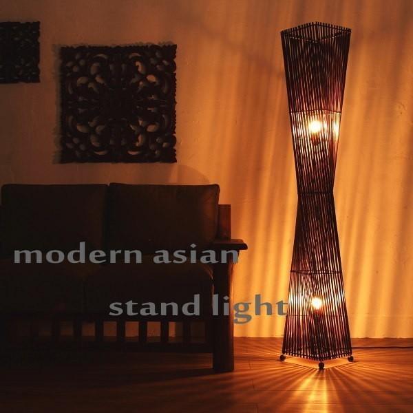 アジアン家具 スタンドライト 照明 フロアライト 間接照明 インテリア バンブー 竹 おしゃれ バリ...