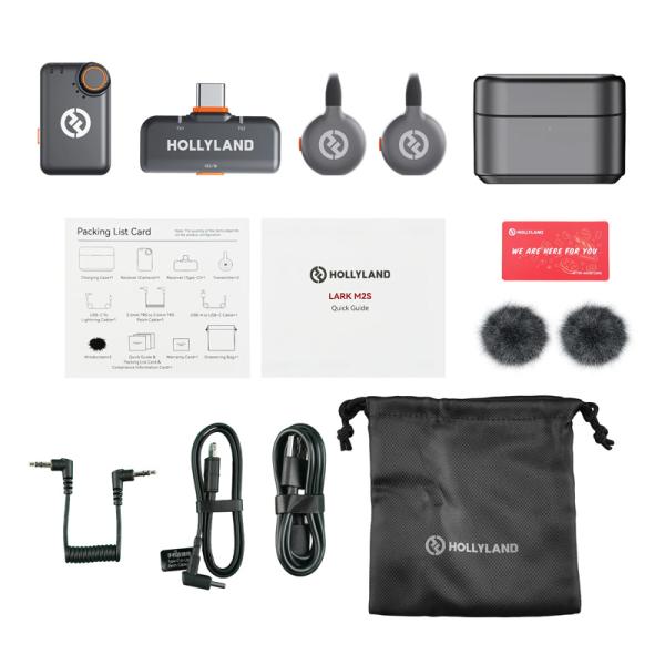Hollyland LARK M2S combo ワイヤレスラベリアマイクコンボ(スペースグレー) ...