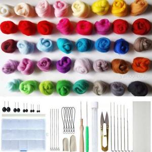 羊毛フェルトキット 40色 フェルトキット 手芸制作