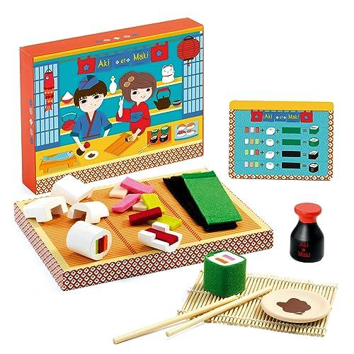 DJECO ジェコ アキ＆マキ お寿司 お寿司屋さん おままごと ごっこ遊び 箸 練習 知育玩具 3...