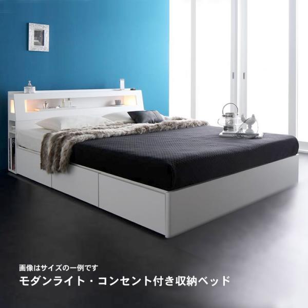 収納ベッド クイーン(SS×2) フランスベッド マルチラススーパースプリングマットレス付 ベッド ...