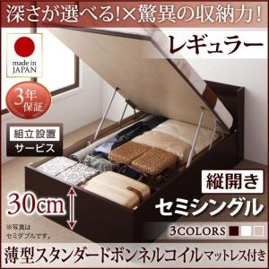 ベッド セミシングル 跳ね上げ ベッド 収納 薄...の商品画像