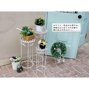 フラワースタンド 3点セット 花台 屋外 アイ...の詳細画像2