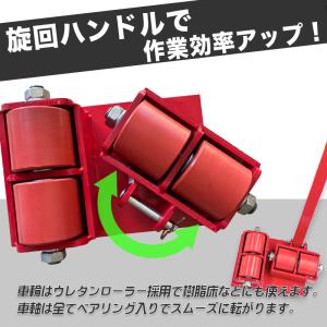 低床 マシンローラー 耐荷重 6t ターンテー...の詳細画像2
